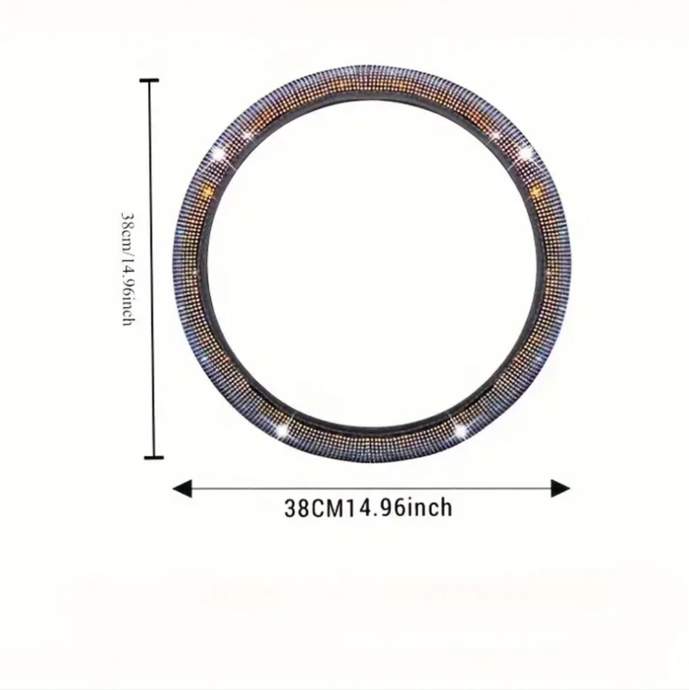SILVER RINESTONE Steering Wheel COVER - Picture 2 of 6